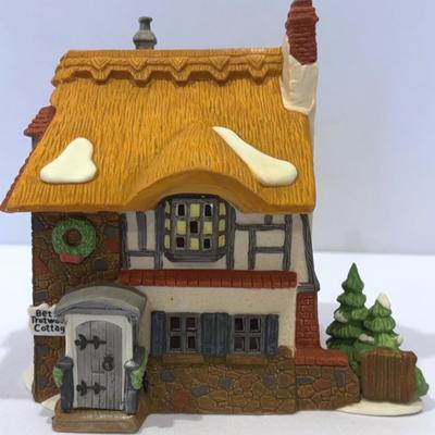 Dept.56-Dickens Village-Betsy Trotwood’s Cottage(2) Peggotty’s Seaside, Mr. Wickfield Solicitor 
