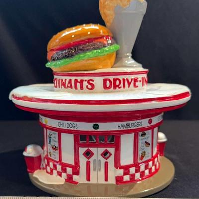 Dept 56 The Original Snow Village Main Street Gift Shop, Dinahs Drive-In, WSNO Radio