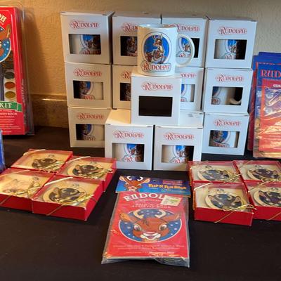 Rudolph The Rednosed Reindeer (Lot 2) - Mugs, Ornaments, DVD Set And Games