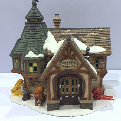 Dept.56 Dickens Village: The Spider Box Locks, McShane Cottage (Set Of Two), Bayly’s Blacksmith 