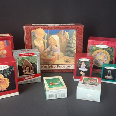 Collection Of Hallmark Keepsake, And Enesco  Nativity Collectibles 