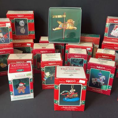 Large Collection Of Enesco Ornaments In Original Boxes 