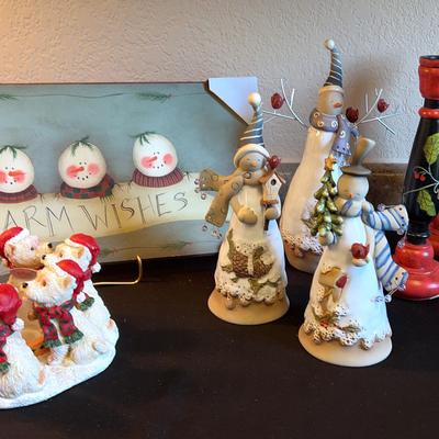 Holiday Warm Wishes - Votive Holder, Sign, Candlesticks, Bells & Figurine