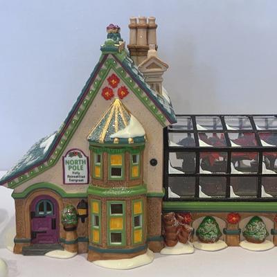 Dept.56-Heritage Village “Mrs.Claus’ Greenhouse””Santa’s Workshop” “Elfie’s Sleds & Skates”  & More