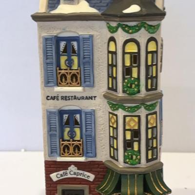 Dept.56- Christmas In The City”Cafe Caprice French Restaurant” “City Hall”  “Wedding Chapel “ & More