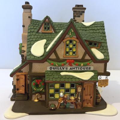 Dept.56-Dickens’ Village- Quilly’s Antiques,Nettie Quinn Puppets& Marionettes, Old Curiosity Shop
