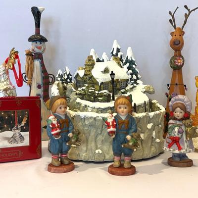 Thomas Kinkade waterfall, Santa Crystal Valley-Capture The Spirit, Silverplated Bells, & More