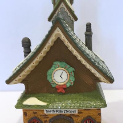 Dept.56-North Pole- Chapel, Express Depot, Santa’s Woodworks. & Accessories