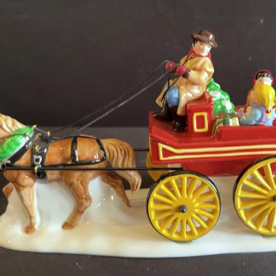 Dept.56-Snow Village, “Christmas Barn Dance, Hitch Up Buckboard,Sign,Let It Snow,Chopping Firewood “