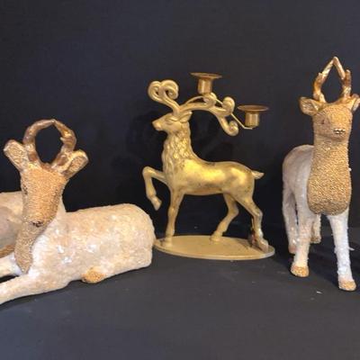 Flocked And Shimmery Reindeer