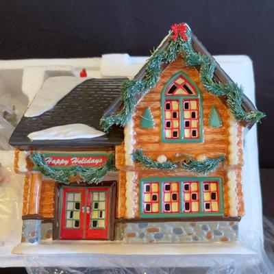 Dept.56-Snow Village, “Winter Retreat, Santa Comes To Town,1996, Caroling Through The Snow”
