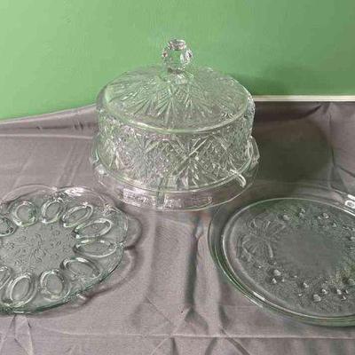 Punch bowl and serving trays