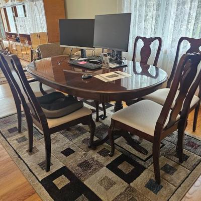 **Computer Equipment Not For Sale** Dining Table with 6 Chairs