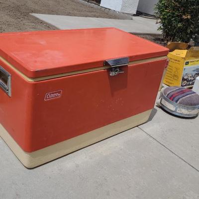 Coleman Metal Cooler & Camping Supplies