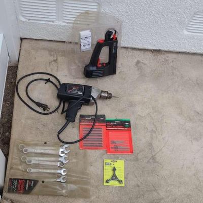 Craftsman 1/2 Inch Drill, Electric Stapler Nailer, and Miscellaneous 