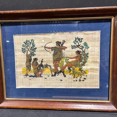 Greek Papyrus Print Hunting Scene