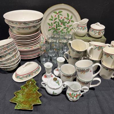Vintage Pfaltzgraff Holiday Garland Dish Collection Plus More