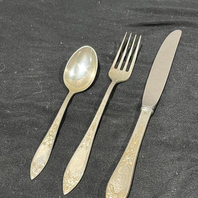 Vintage Sterling Silver Flatware (Sterling Knife Handle, Stainless Blade) 
