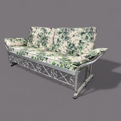 Vintage Mid Century Aluminum Porch Glider/Daybed 