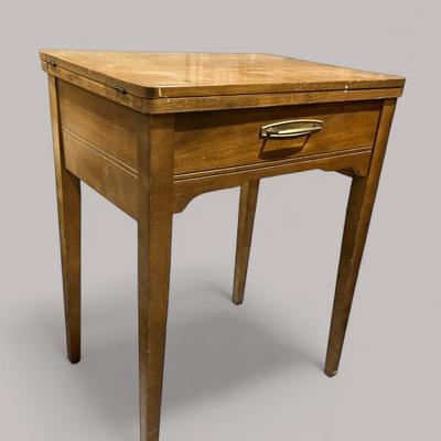 Vintage Built In Singer Sewing Machine Table 