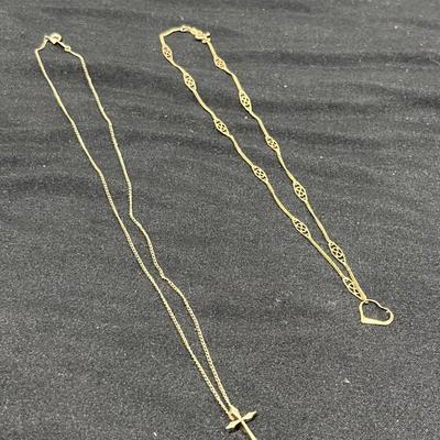 14k Gold Necklace & 12k GF Necklace 