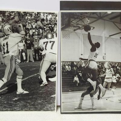 Black and White Photos, Basketball & Football Late 1970s-80s