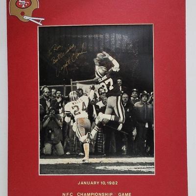 "The Catch" NFC 1982 Championship Game 
Autographed Dwight Clark #87