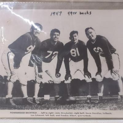 Photo Memorabilia. 1947 SF 49'ers
"Powerhouse Backs" 