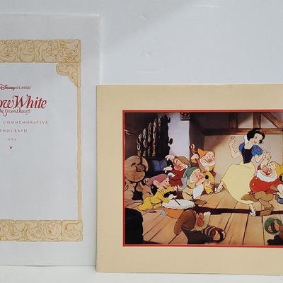 Disney's FLUBBER Exclusive Commemorative Lithograph. Snow White 1994