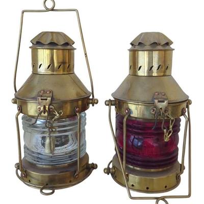 Nautical Hanging Brass Lanterns