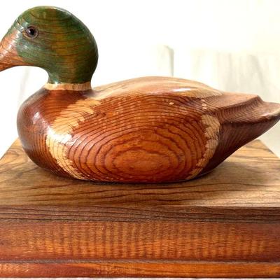 Hand-Carved Duck Box