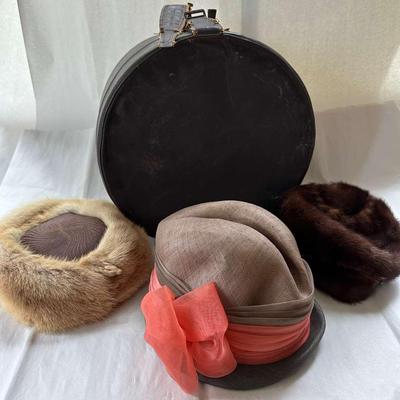 1940s Era Hats / Hat Box from England
