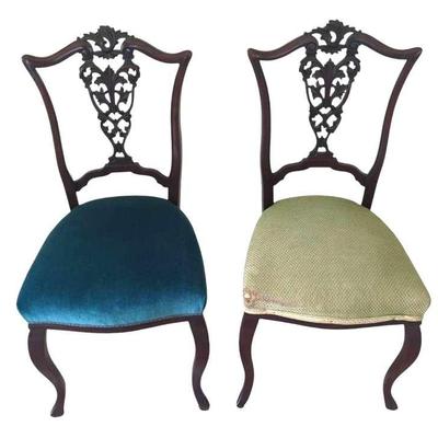 Refurbished and Non-Refurbished Antique English Chairs