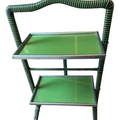 Art Deco Green and Black Foldable Table
