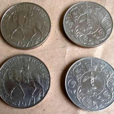 1977 Elizabeth II DG REG FD Coins