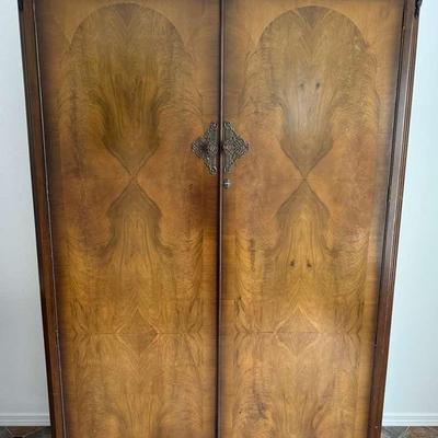 1930s English Walnut Armoire