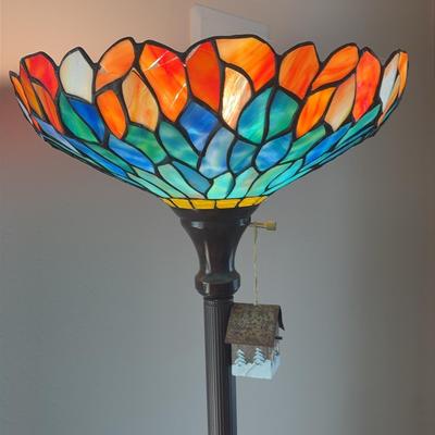 Tiffany-style Stained Glass Floor Lamp 