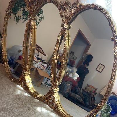 Tri-Section Vintage Mirror 