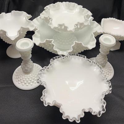 Fenton White Glass Lot