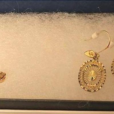REAL DIAMOND! Sterling Silver, Gold Plated, And 14k Gold Earrings