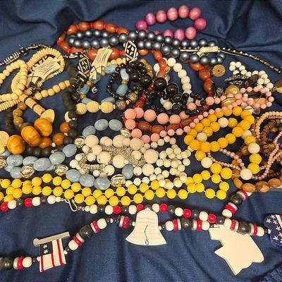 Wooden and Plastic Bead Lot 