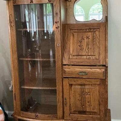 Antique Oak Larkin Desk w/ Curio
