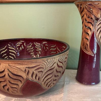 Bowl And Vase Made By Chohlidakis “The Greek Potter” 