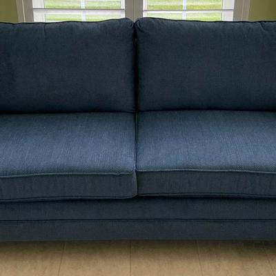 Kincaid Furniture Blue Herringbone Sofa
