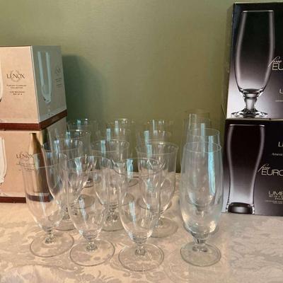 Lenox Large Lot Of Drinking Glasses 