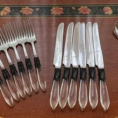 Art Deco Style Royal Elegance Permabrite Flatware 6 Person Setting 