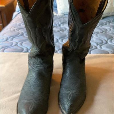 Tony Lama El Paso Texas Leather Cowboy Boots Men Size 8.5