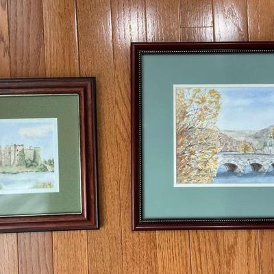 Two Landscape Watercolors