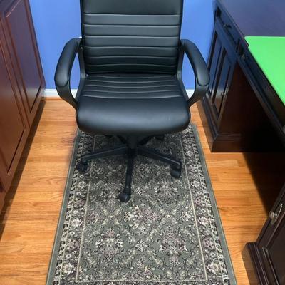 Rolling Desk Chair And Small Rug