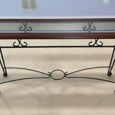 Glass Top Console Table 
